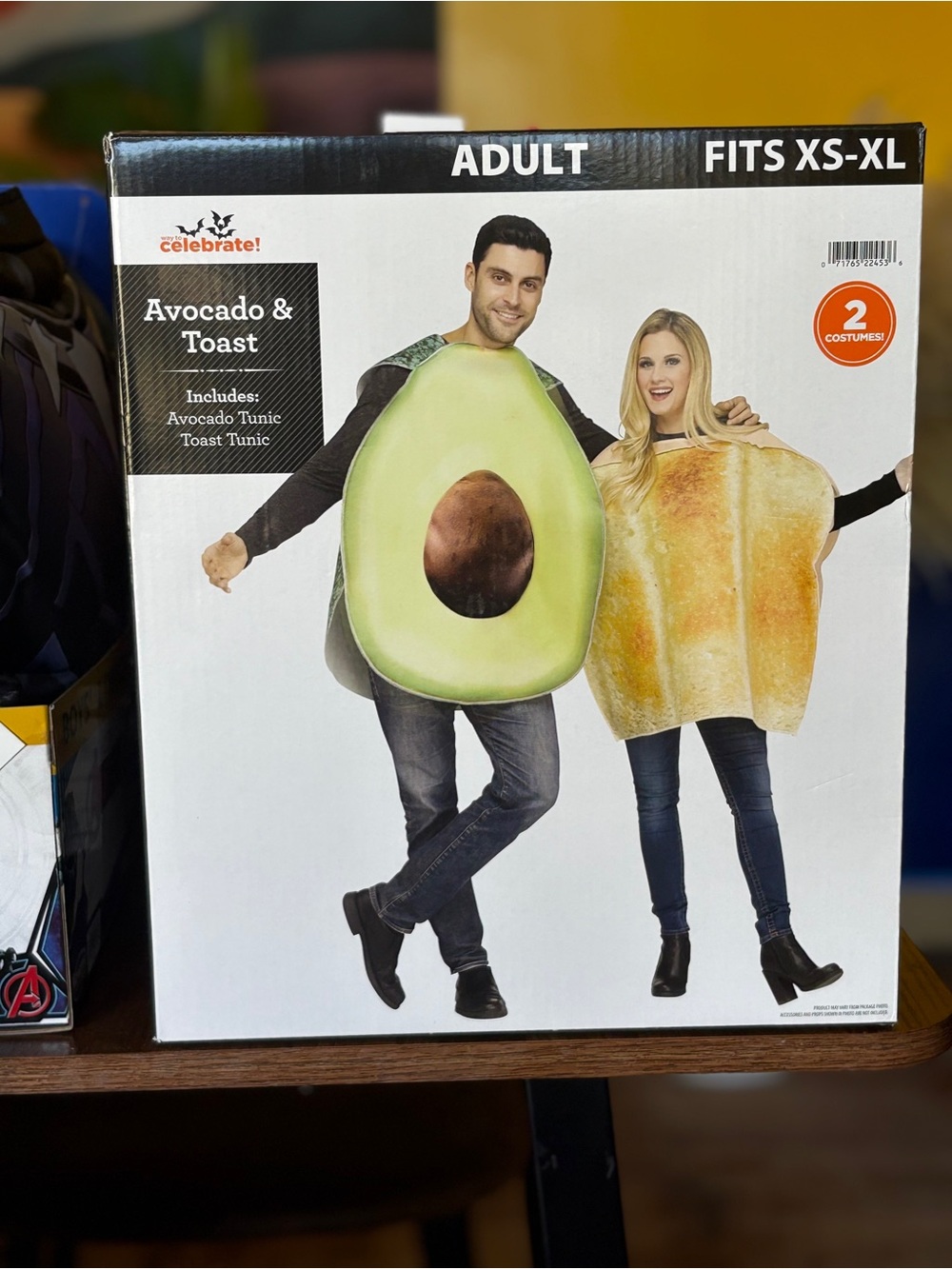 Celebrate It Avocado & Toast Couples Costume - Green, Brown, Cream